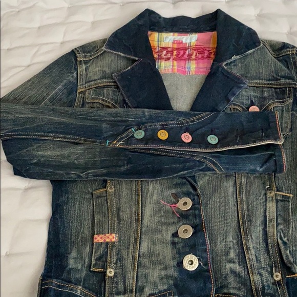 Denim jacket with embroidered and patches - Picture 2 of 9